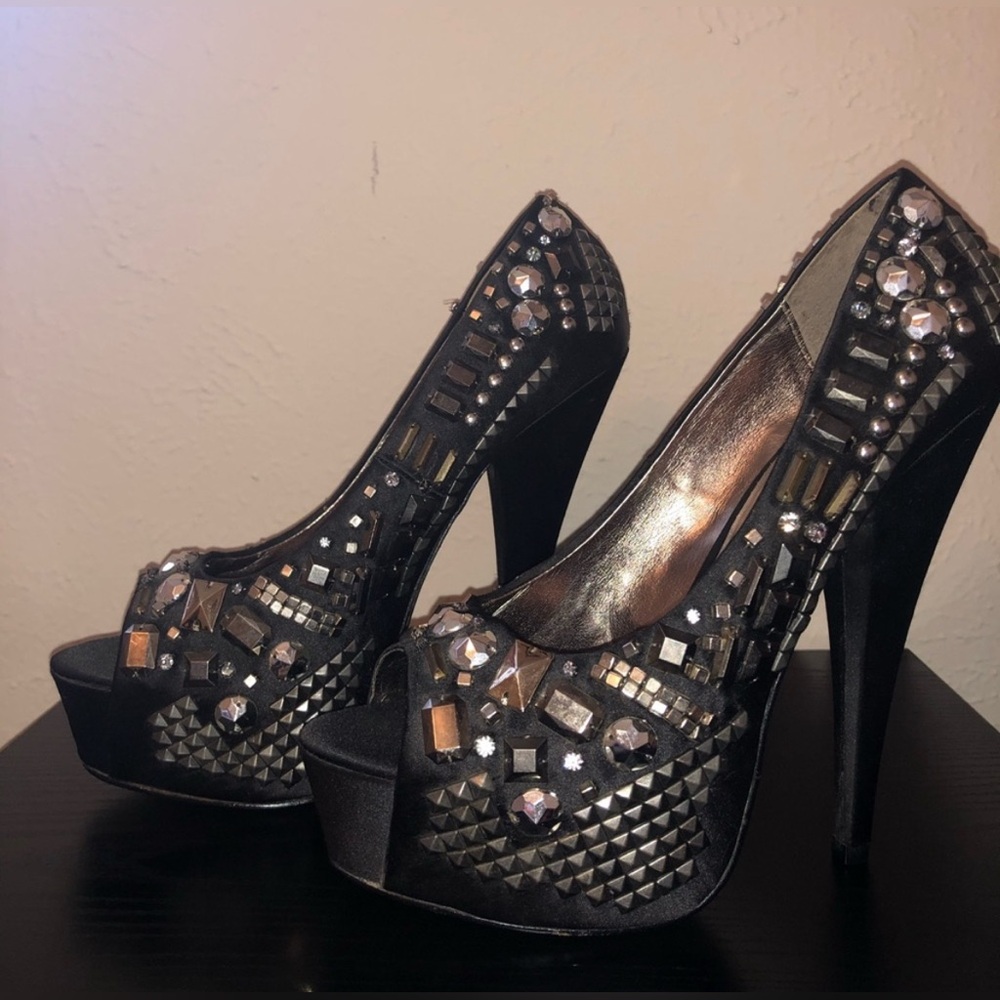 ISO  Wild Pair-Black Studded Heels